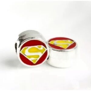 Superman Silver Spacer Beads
